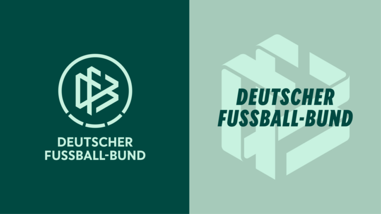 So sieht das neue Logo des DFB aus. Für die Nationalfarben der Bundesrepublik war kein Platz mehr. Foto: Deutscher Fußballbund
