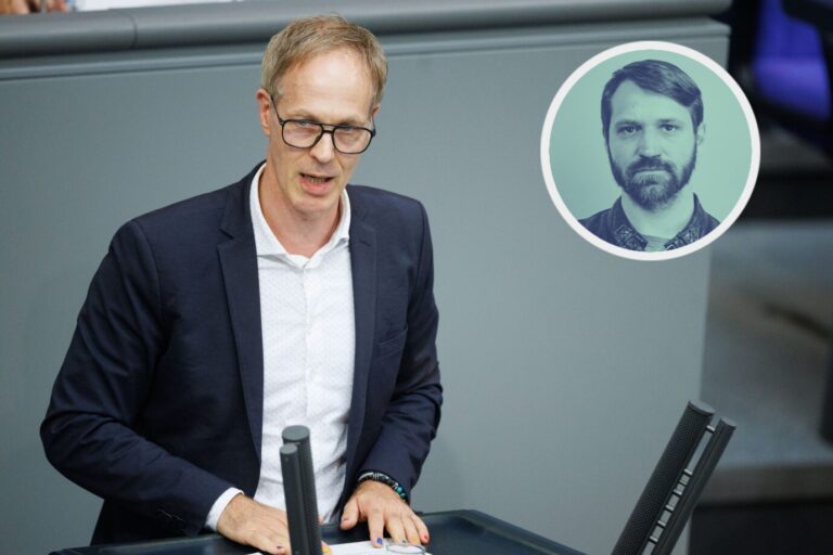 Ansagen an das Wahlvolk: Das Bild zeigt Sebastian Fiedler von der SPD.