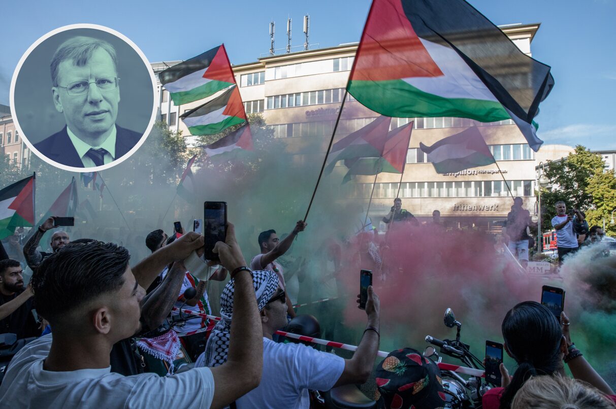 Gefährlich für Juden: Pro-palästinensische Demonstration auf dem Berliner Wittenbergplatz, September 2025.