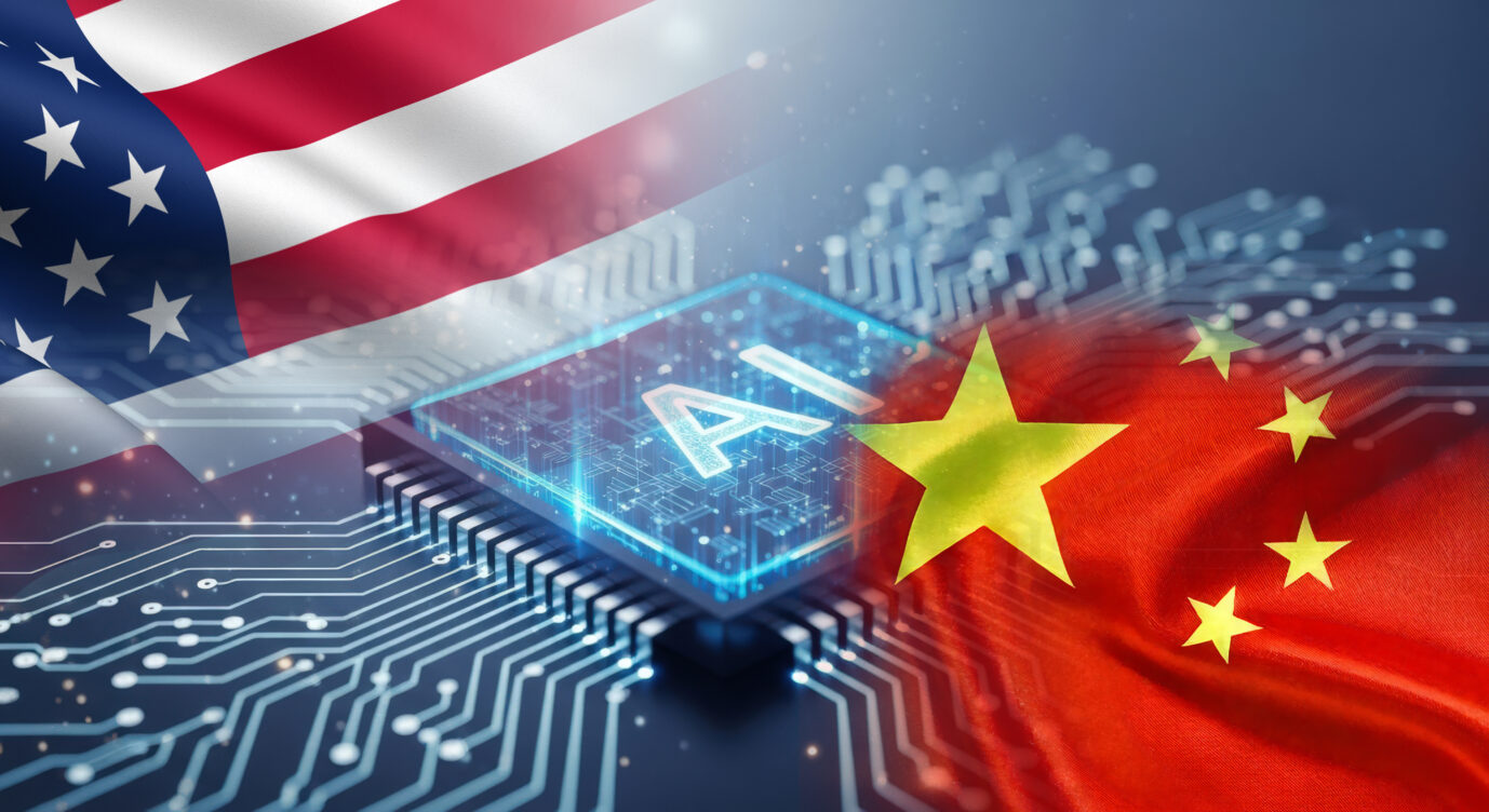 KI-Revolution: Der Kampf um die technologische Vorherrschaft wird vor allem in den USA und China ausgefochten. Fotos: Adobe Stock mit KI generiert