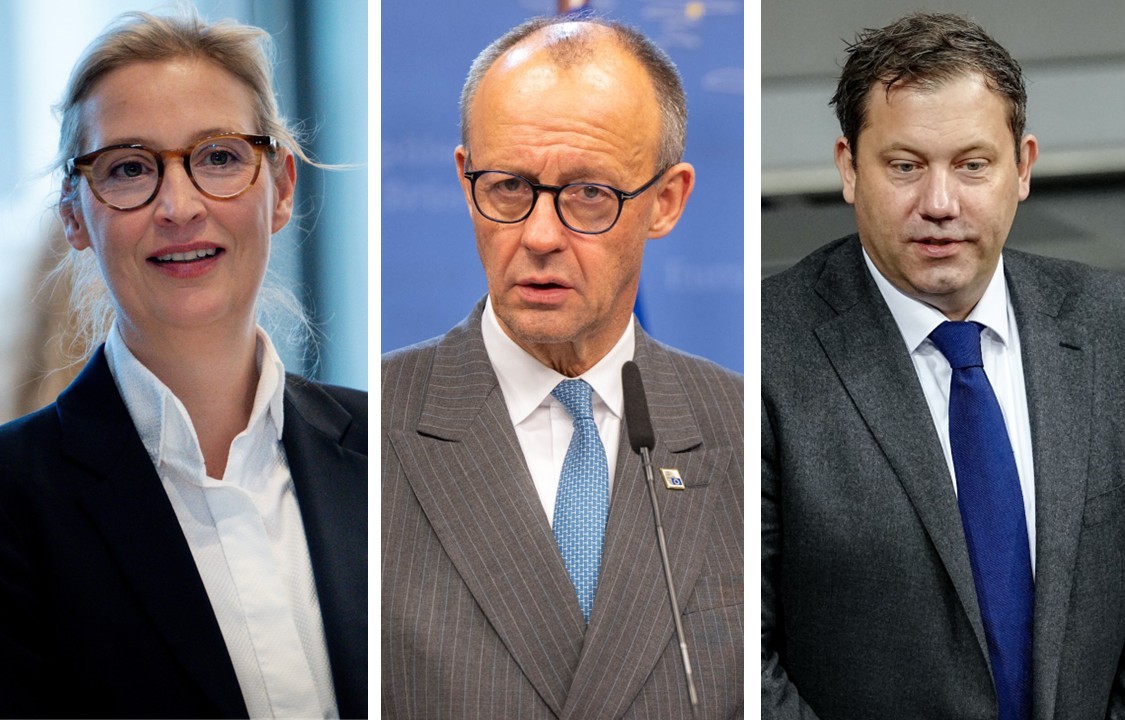 Hätten die Deutschen die Wahl zwischen Alice Weidel, Friedrich Merz und Lars Klingbeil (links), würden sie sich für die AfD-Chefin als Kanzlerin entscheiden.