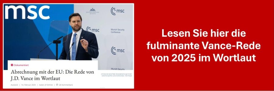 JD Vance Rede auf der Münchner Sicherheitskonferenz 2025