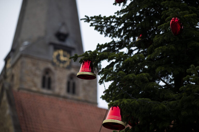 Szene vom Herforder Weihnachtsmarkt.