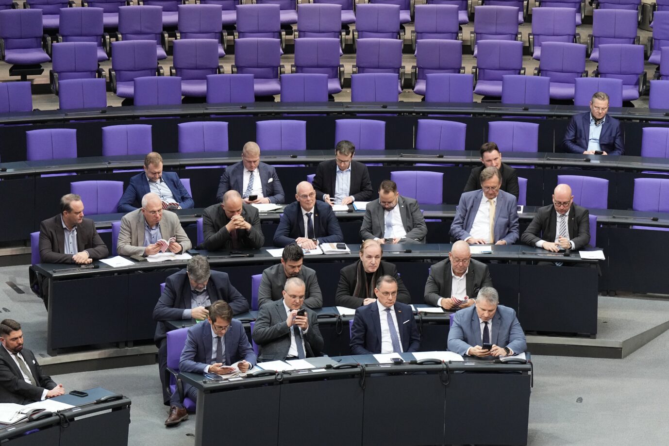 Abgeordnete der AfD-Fraktion in der vergangenen Woche im Bundestag: Kritik an Mercosur. Foto: picture alliance/dpa | Michael Kappeler. Mercosur.