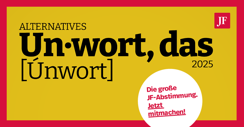 Kachel zur Abstimmung Unwort des Jahres 2025