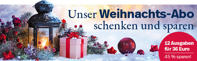 Weihnachts-Abo, Laterne, Schnee