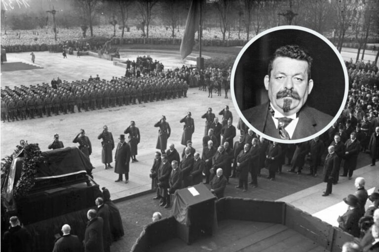 Die Beerdigung des Reichspräsidenten Friedrich Ebert 1925: Eine Million Bürger folgte seinem Sarg. (Themenbild/Collage)