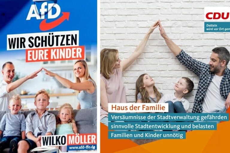 Zwei ähnliche Motive, aber nur eines landet wegen des vermeintlichen Hitlergrußes vor Gericht.