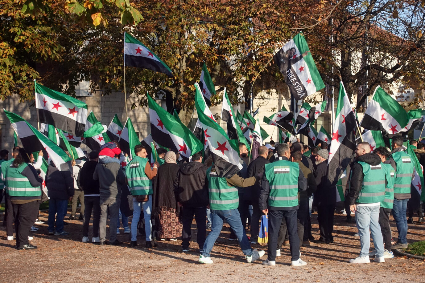 Während auch in Stuttgart Syrer auf der Straße demonstrieren, fällt eine syrische Familie in der Stadt besonders negativ auf. Foto: picture alliance / galoppfoto | Sabine Brose