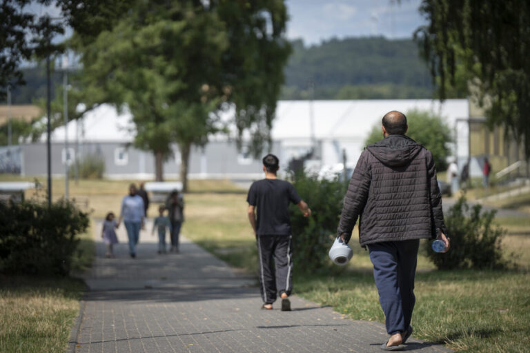 Flüchtlinge in einer Erstaufnahmeeinrichtung