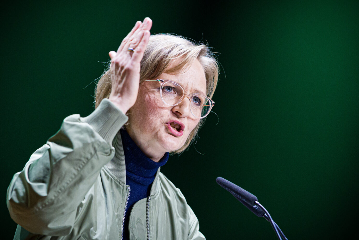 Verteidigt das Abstimmungsverhalten der grünen EU-Abgeorndeten: Franziska Brantner (Bündnis 90/Die Grünen), Bundesvorsitzende. Foto: picture alliance/dpa | Moritz Frankenberg