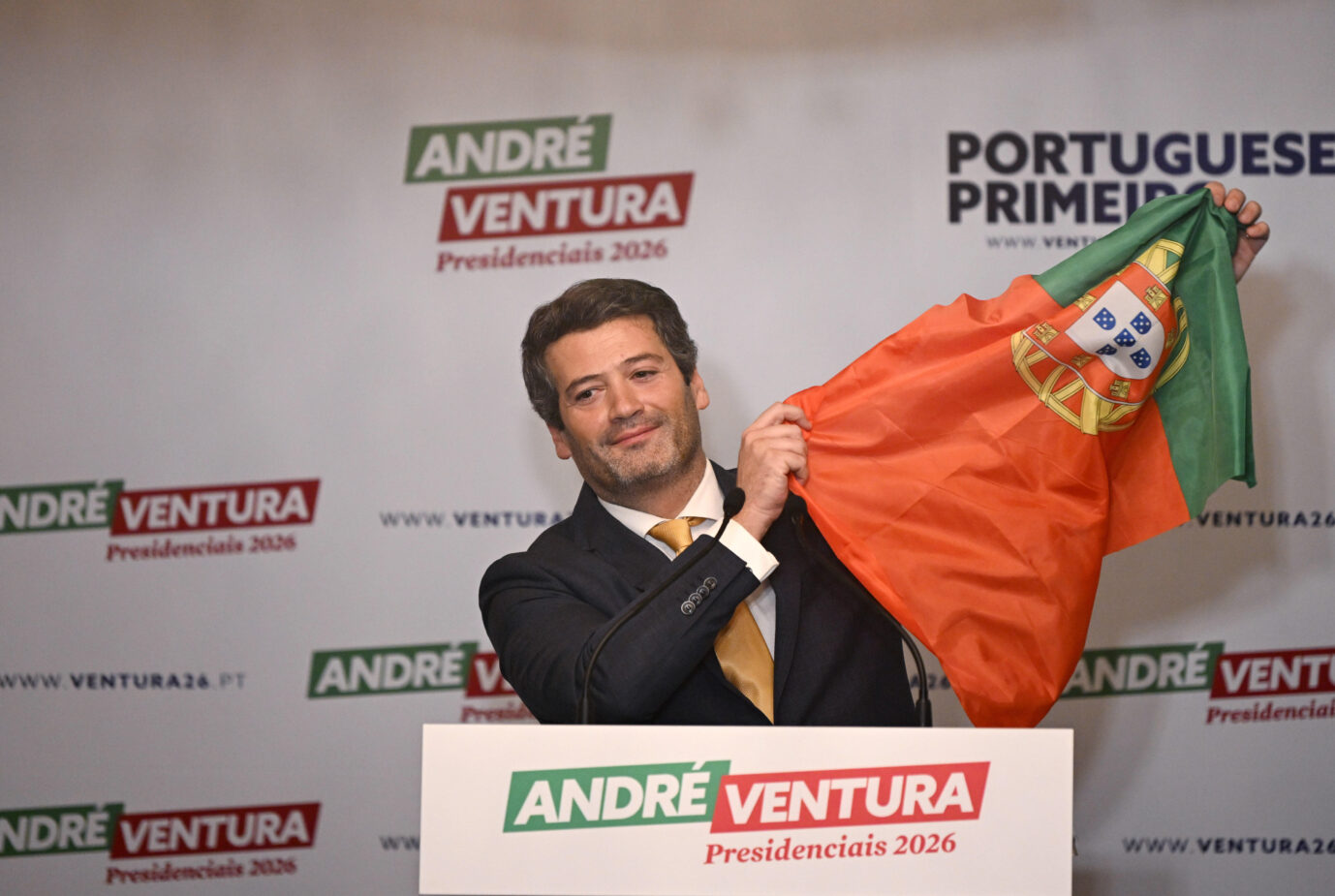 Chega-Chef André Ventura will Präsident von Portugal werden.