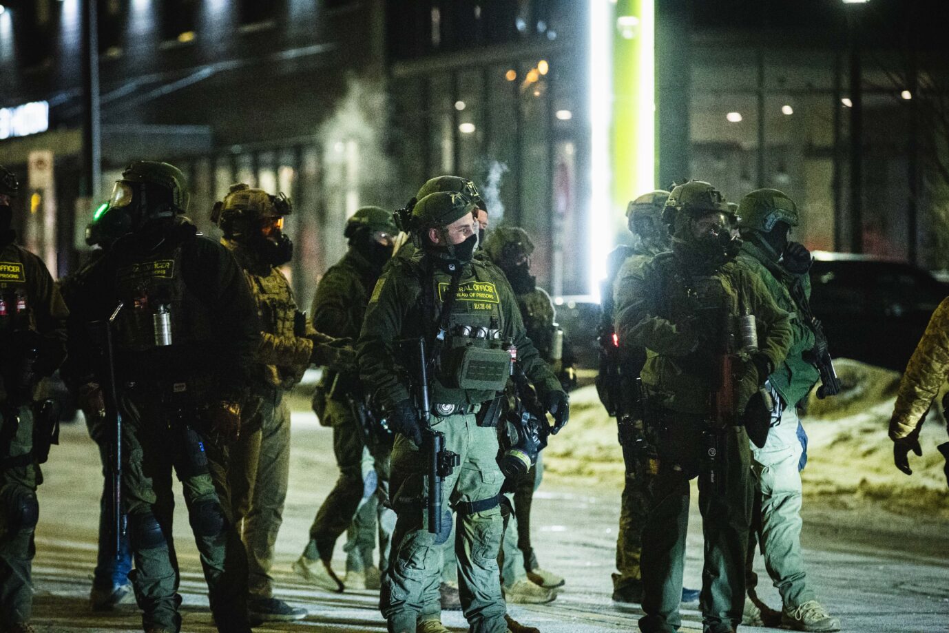 In Minneapolis bestimmen auch nach den tödlichen Schüssen Sicherheitskräfte des Bundes das Straßenbild.