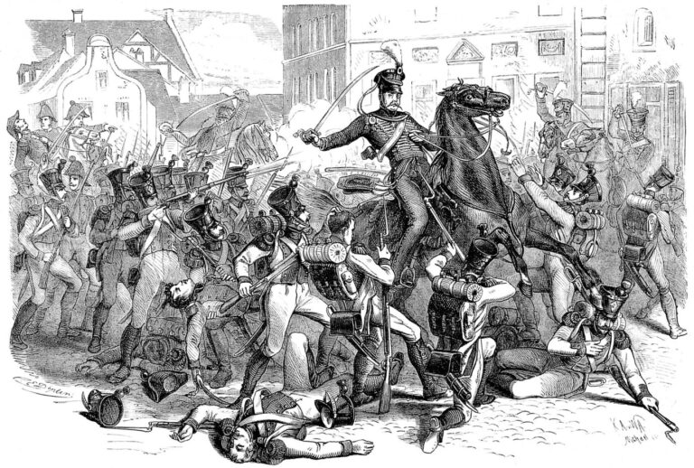 Ferdinand von Schill fällt im Kampf gegen Napoleons Truppen.