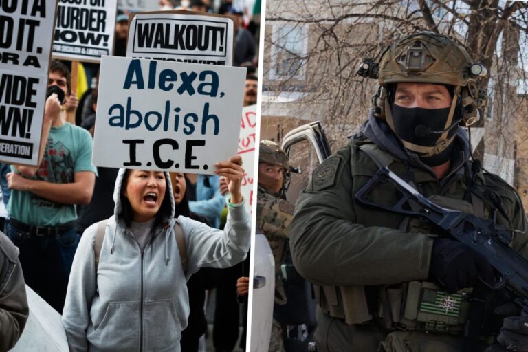 Auch in LA kommt es nach dem tödlichen ICE-Einsatz zu Protesten. In Minneapolis sind derweil Grenzschützer bei einer Abschiebung im Einsatz. Foto: picture alliance / Anadolu | Madison Thorn / picture alliance / ASSOCIATED PRESS | Caroline Brehman