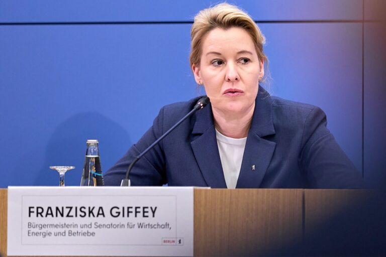 Das Bild zeigt Berlins Wirtschaftssenatorin Franziska Giffey von der SPD.