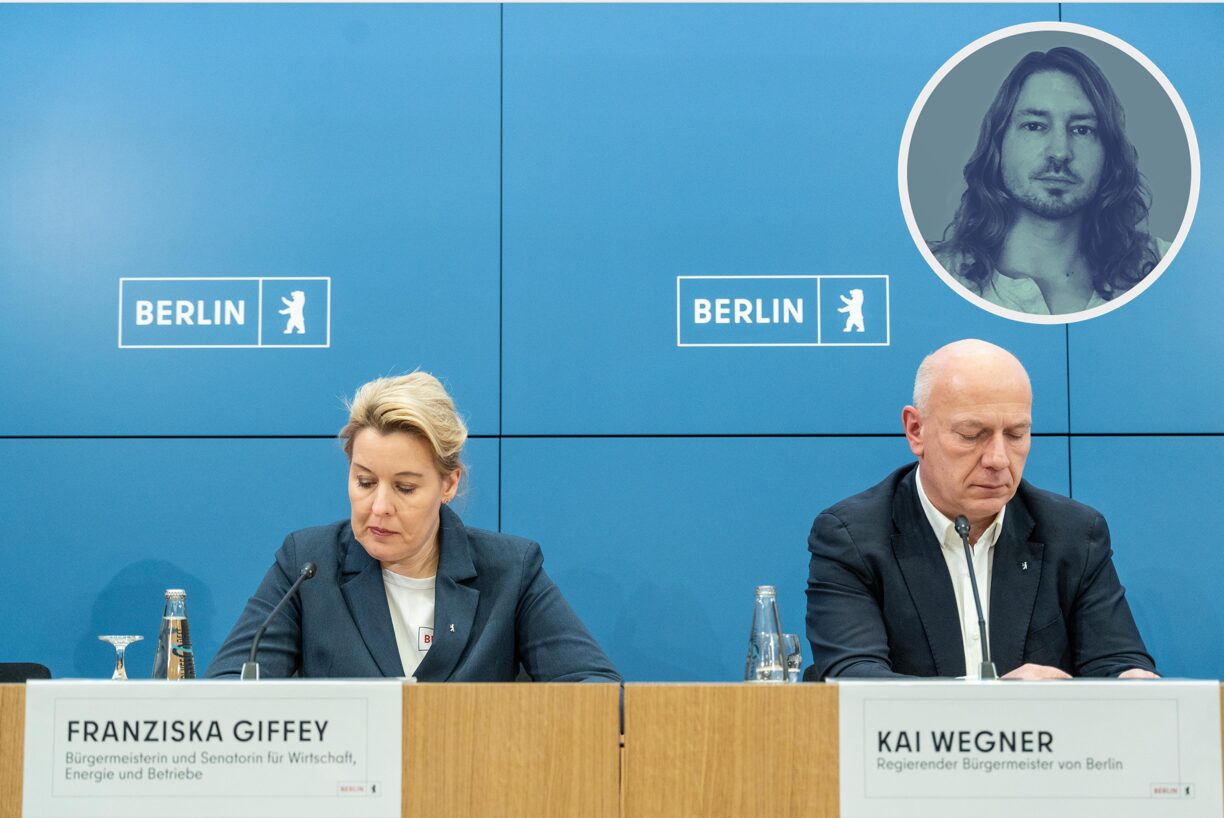 Berlins Oberbürgermeister Kai Wegner (CDU) und seine Stellvertreterin Franziska Giffey (SPD).