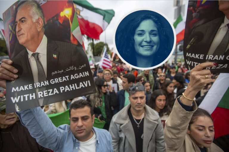 Auch im Ausland, wie hier in den USA, demonstrieren Menschen für einen Regime-Wechsel im Iran.