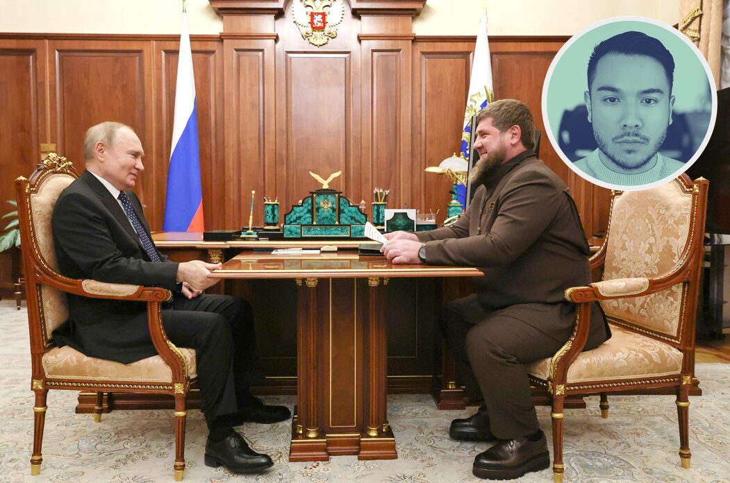 Tschetscheniens Machthaber Ramsan Kadyrow (r.) sorgt im Auftrag Putins für Ruhe in der Kaukasusregion (Archivbild).