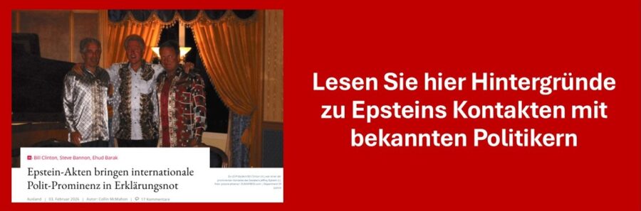 Epstein, Clinton und Trump.