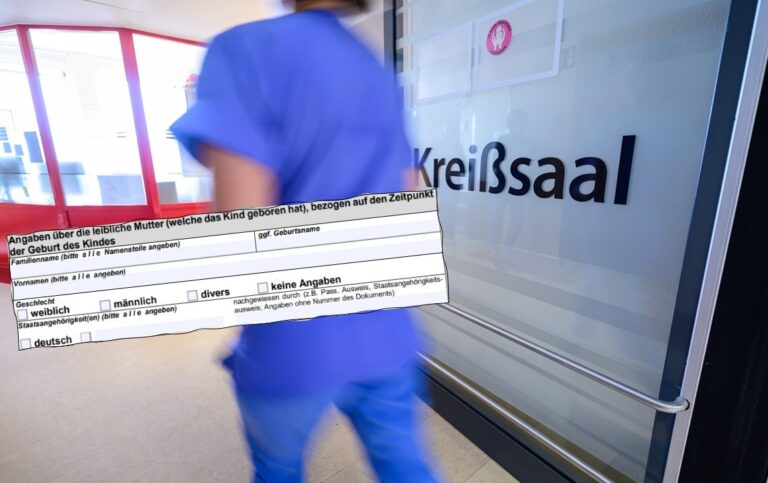 Nach einer Auslandsgeburt muß die Mutter angeben, ob sie ein Mann ist.