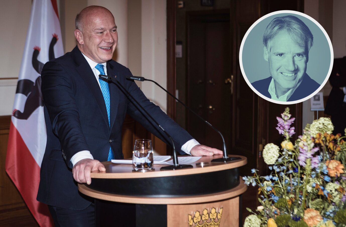 Berlins Regierender Bürgermeister redet am vergangenen Mittwoch bei der Verleihung der Ehrenbürgerwürde an Bundespräsident Frank Walter-Steinmeier.