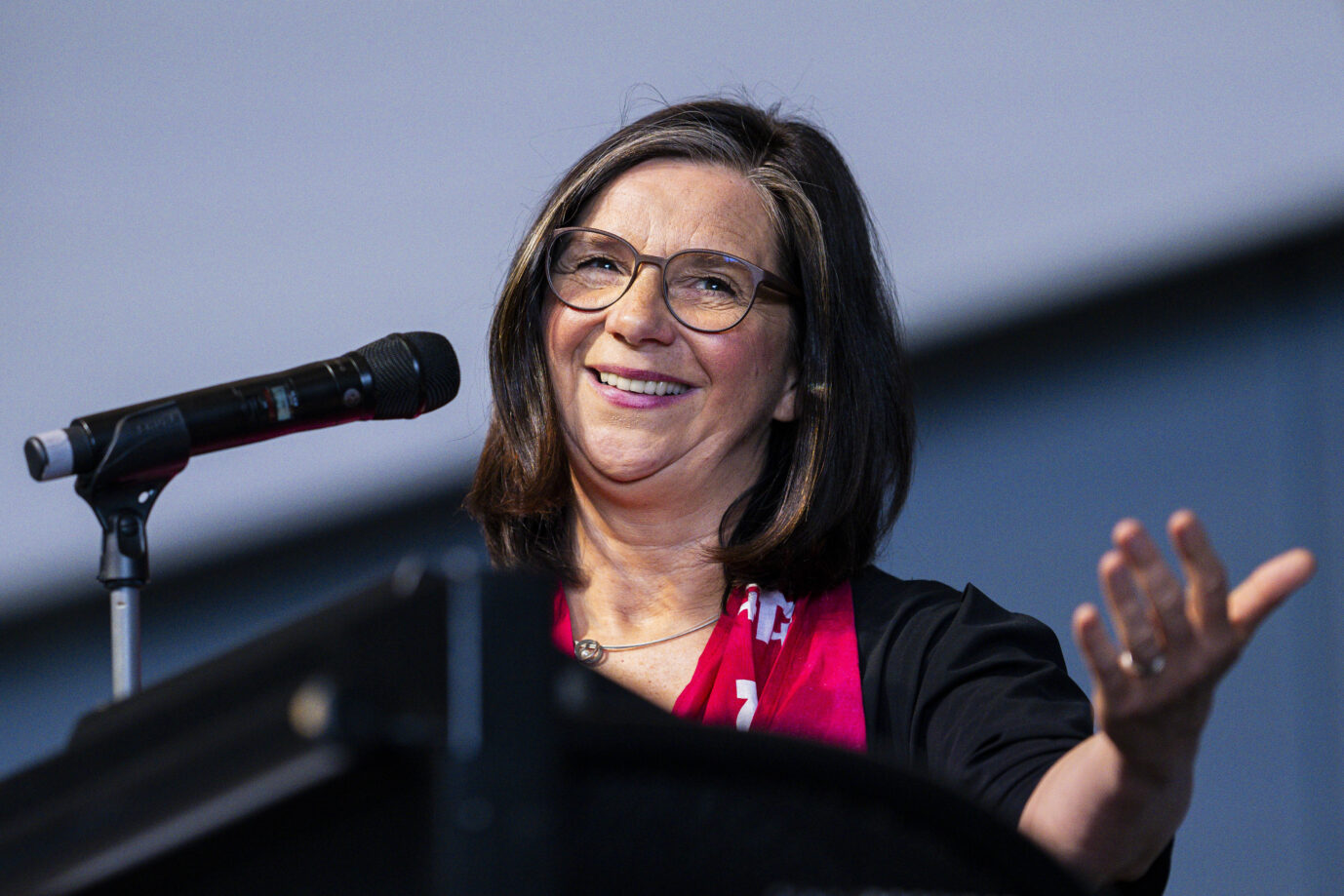 Katrin Göring-Eckardt: Verlangt von Bürgern, selbst einzugreifen. Foto: picture alliance / Noah Wedel | Noah Wedel. Nach Schaffner-Mord.