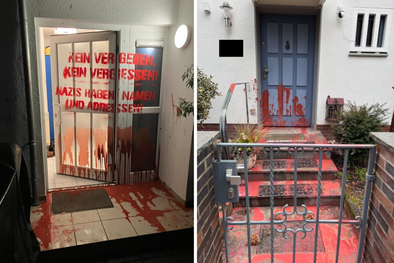 Die Fotos der AfD Hessen zeigen das Resultat der Antifa-Anschläge