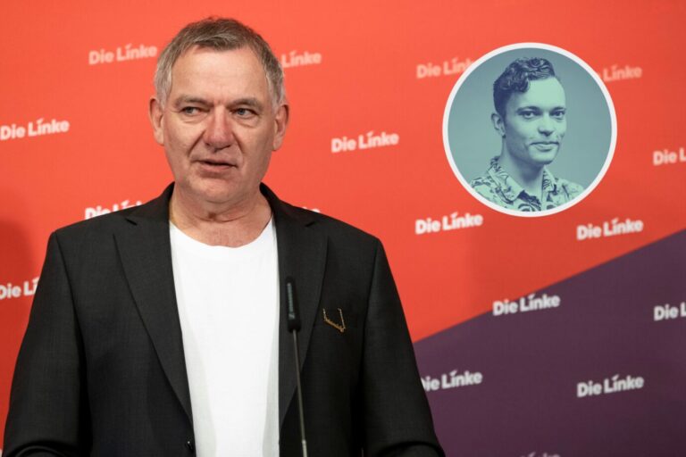 Das Bild zeigt den Chef der Linkspartei, Jan van Aken.