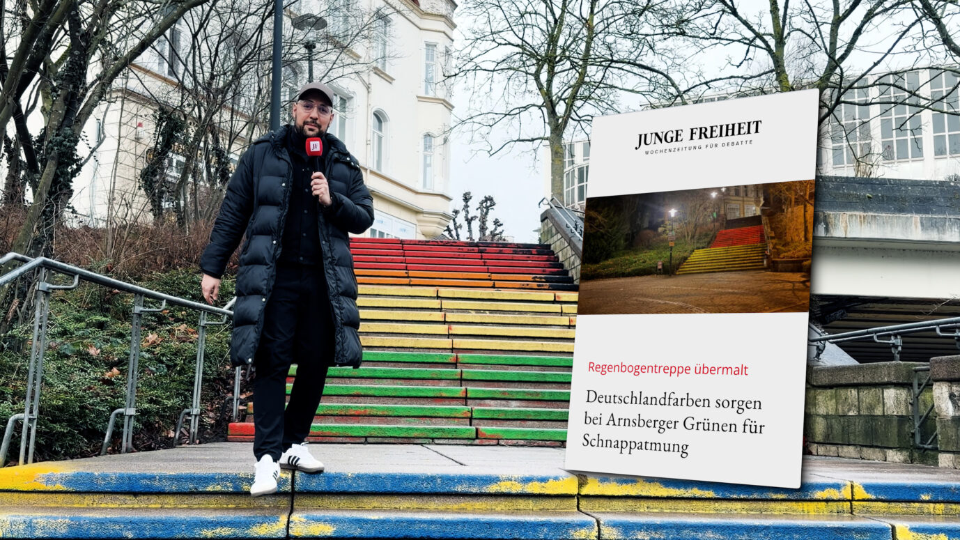 JF-Reporter in Arnsberg: So werden Schüler in Deutschland indoktriniert. Foto: JF
