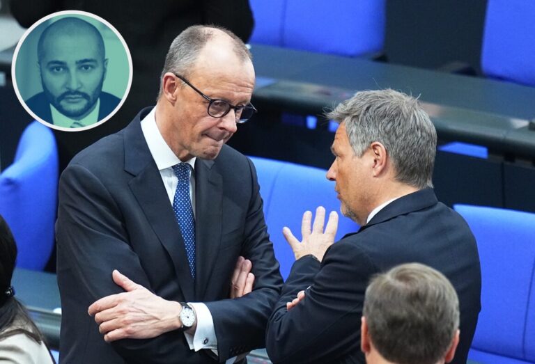 Bundeskanzler Friedrich Merz (CDU) (l.) muß sich noch mit dem Heizungsgesetz von Ex-Wirtschaftsminister Robert Habeck (Grüne) rumärgern.