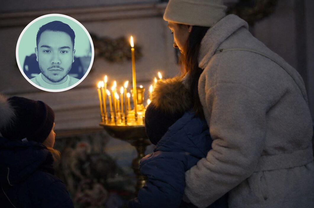 Menschen zieht es in Kiew in die Kirchen.