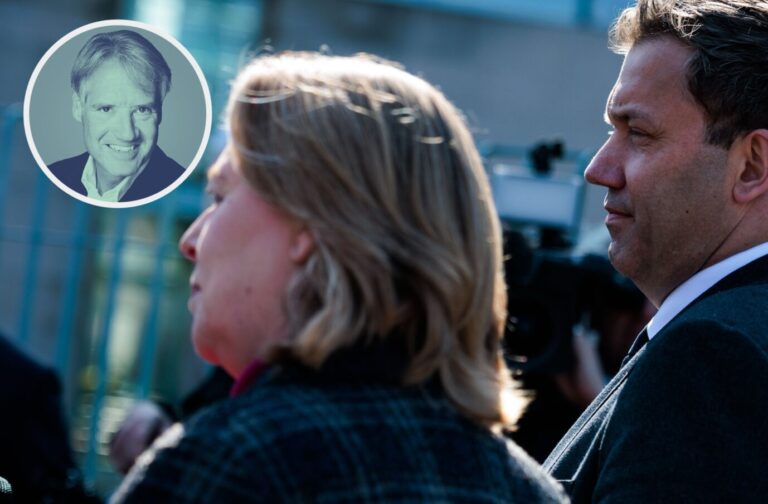 Sehen die Wahlsieger nur noch von hinten: Die SPD-Chefs Bärbel Bas und Lars Klingbeil.