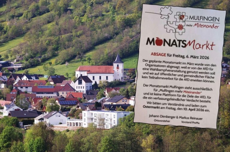 Das beschauliche Mulfingen und die Absage des Monatsmarktes.