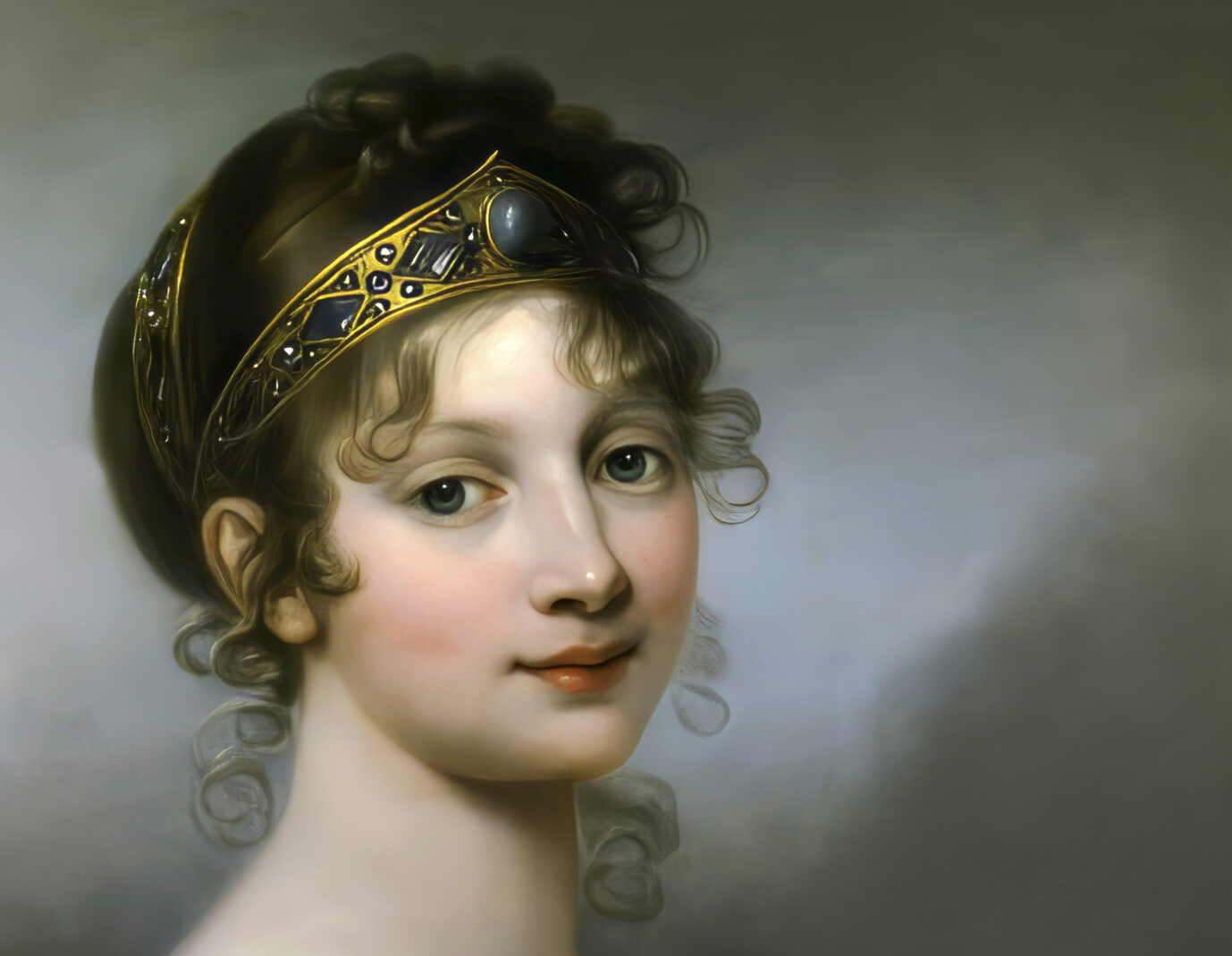 Königin Luise von Preußen wie sie Josef Mathias Grassi malte.