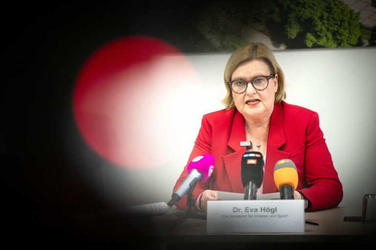 Will die Täter zur Rechenschaft ziehen: Bremens Innensenatorin Eva Högl (SPD). Foto: picture alliance/dpa | Sina Schuldt