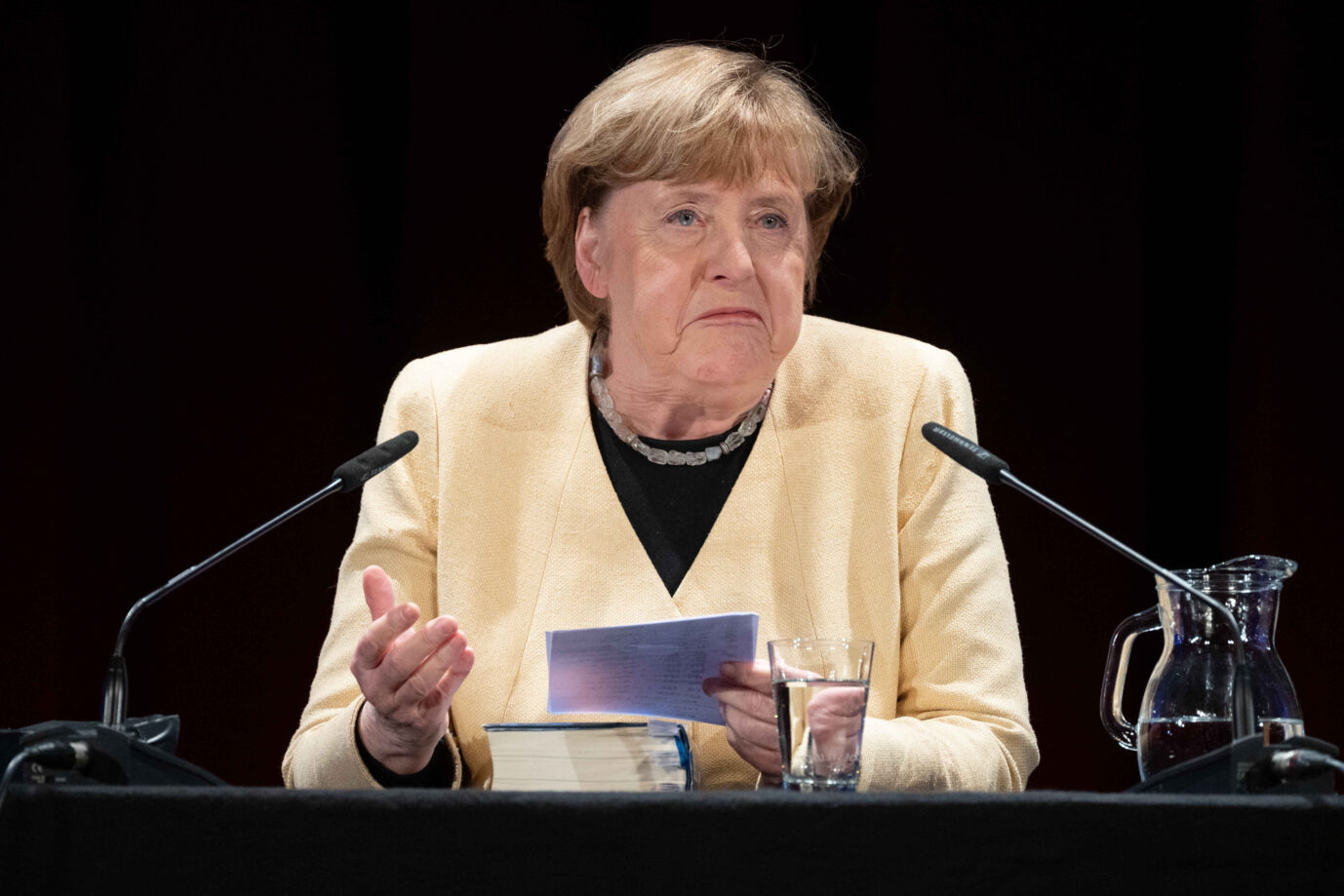 Zählt zu den ersten Trägerinnen des neuen Verdienstordens der EU: Altkanzlerin Angela Merkel (CDU). Foto: picture alliance / SvenSimon | Malte Ossowski/SVEN SIMON