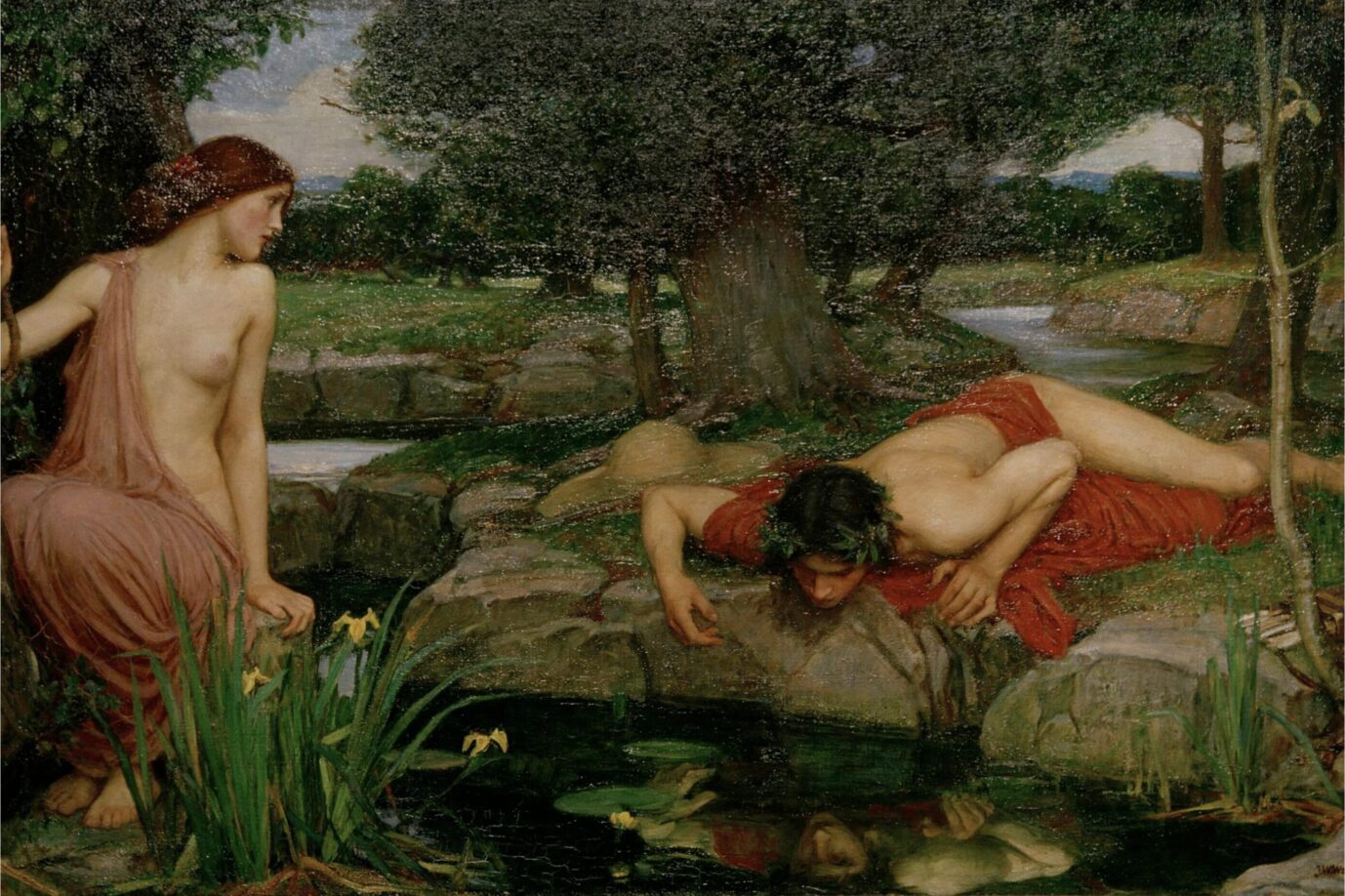 Narziss beugt sich über sein Spiegelbild – wie der Looksmaxxer Clavicular