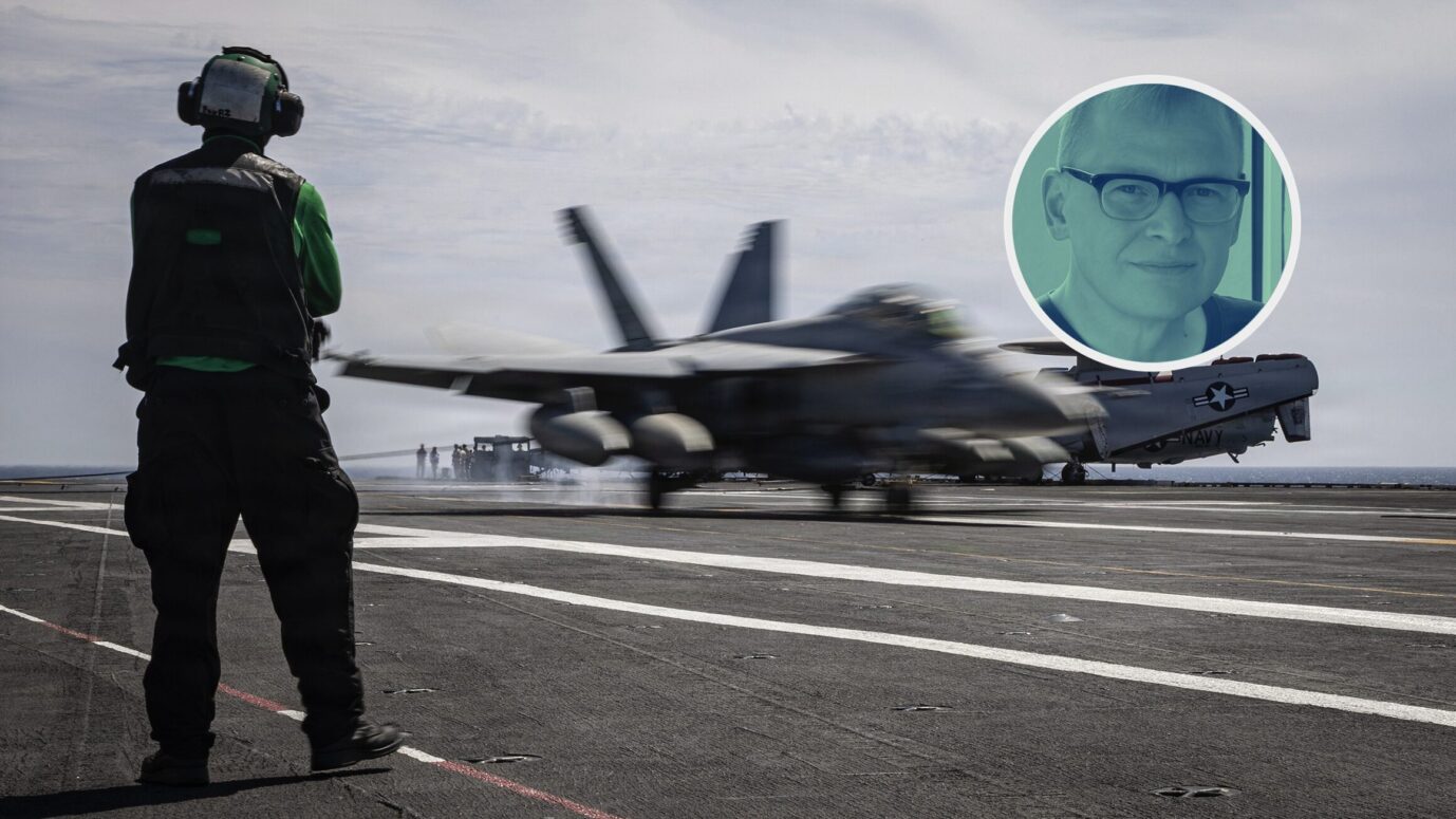 Eine F/A-18F Super Hornet startet von einem US-Flugzeugträger in Richtung Iran: Kommt jetzt der große Energiekrieg? Foto: picture alliance / ZUMAPRESS.com | Us Navy/U.S Navy. Was kann Europa jetzt tun?