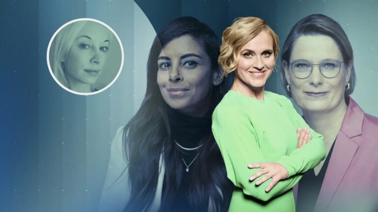 Fernandes, Miosga, Hubig (v.l.n.r.): Kampagne des öffentlich-rechtlichen Rundfunks. Foto: ARD