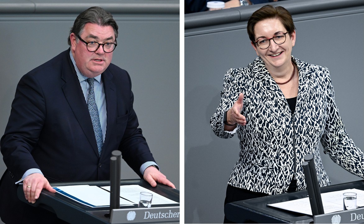 Gerade noch brave Parteisoldaten im Bundestag – jetzt leiten sie den Bundesrechnungshof: Ansgar Heveling (CDU) und Klara Geywitz (SPD).