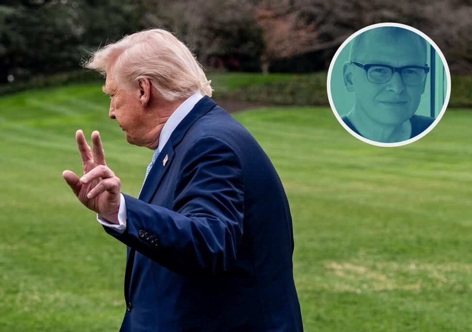 Kein überzeugendes Victory-Zeichen: US-Präsident Donald Trump sucht einen Ausweg aus dem Irankrieg.