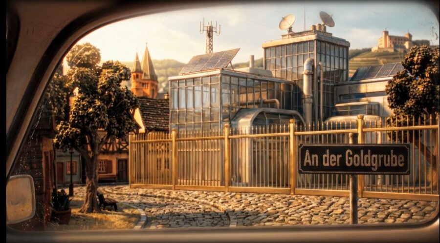 Szene aus dem AfD-Werbespot mit Biontech-Zentrale