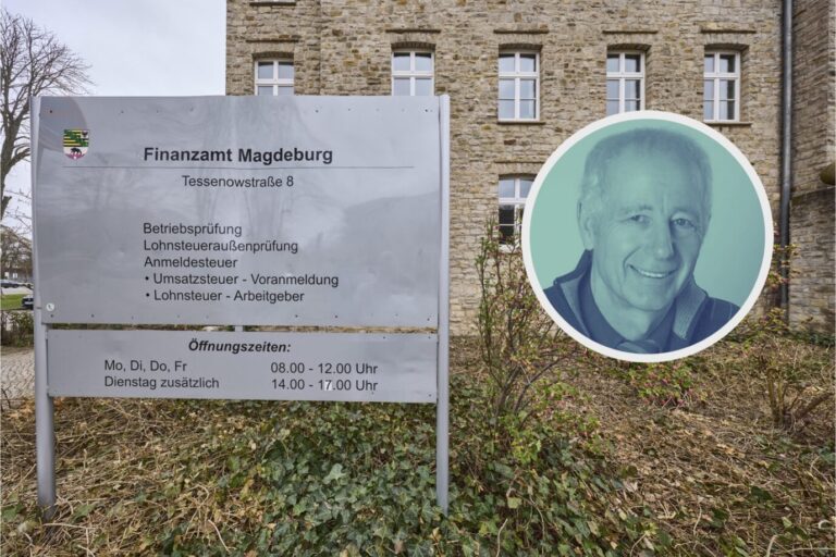 Das Finanzamt Magdeburg (Symbolbild): Statt Gewerbesteuer sollen Kommunen ein Zuschlagsrecht zu den Körperschaftssteuern bekommen. (Themenbild)