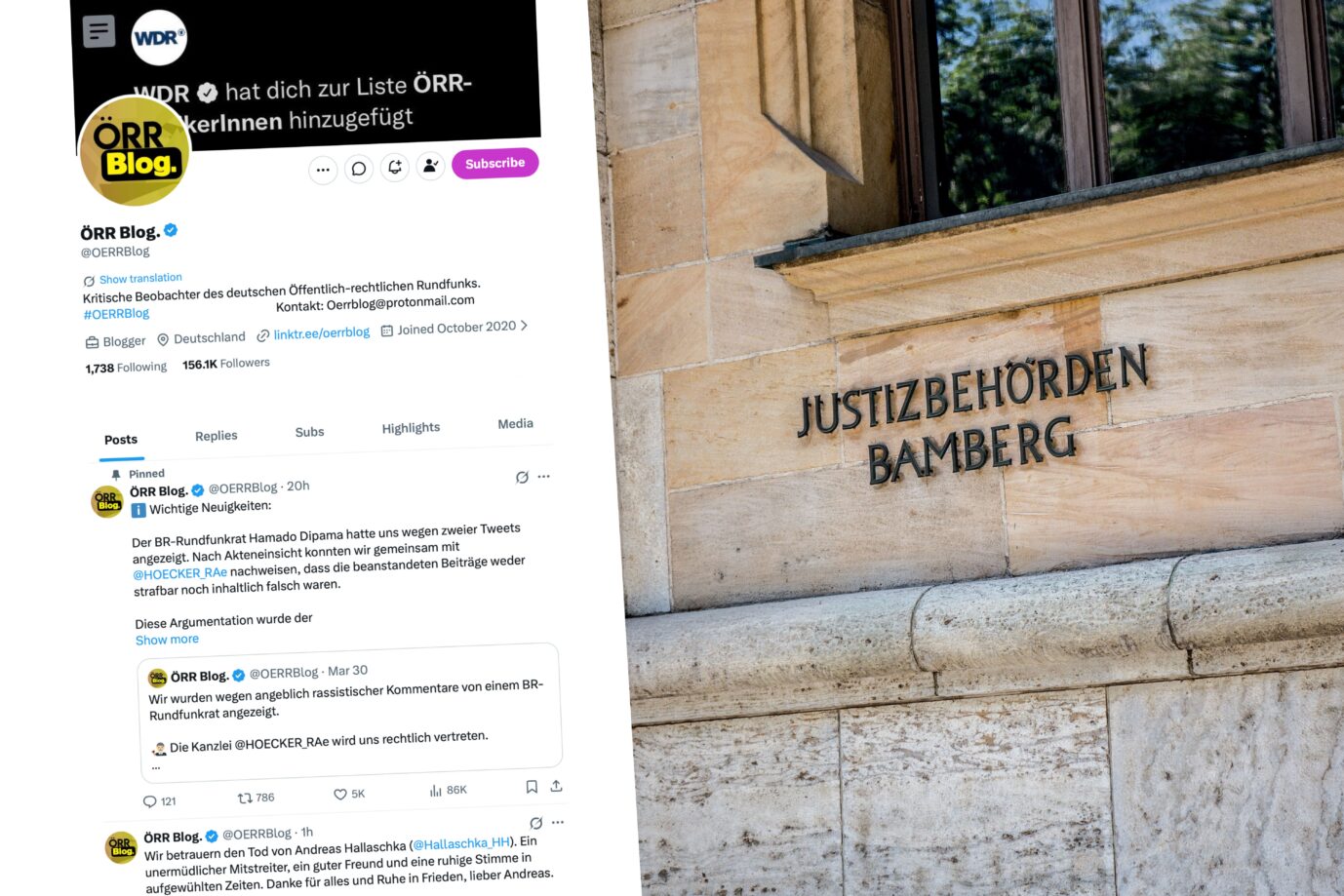 Der „ÖRR-Blog“ von Jonas Müller beobachtet die Arbeit von ARD und ZDF kritisch. Hat er sich dafür jetzt eine Klage eingefangen? Foto: picture alliance / Fotostand | Fotostand / K. Schmitt / X