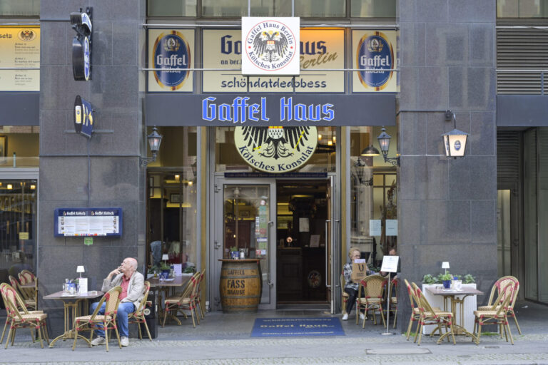 Gaffel Haus, Dorotheenstraße, Bezirk Mitte, Berlin, Deutschland. Die AfD ist dort nicht willkommen.