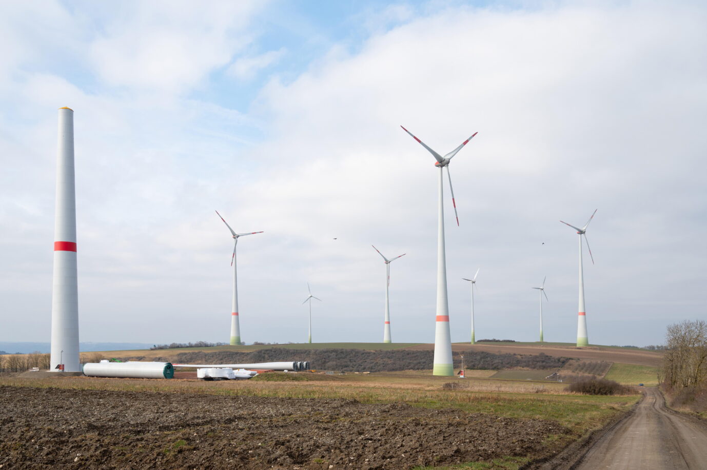 Eine Baustelle für eine Windkraftanlage in Deutschland (Symbolbild).