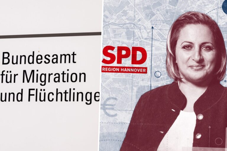 Das Bild zeigt das Bundesamt für Migration und Flüchtlinge (Bamf) und die SPD-Politikerin Hülya Iri, die den Verein „Integrationsarbeit Kronsberg“ gegründet hat.
