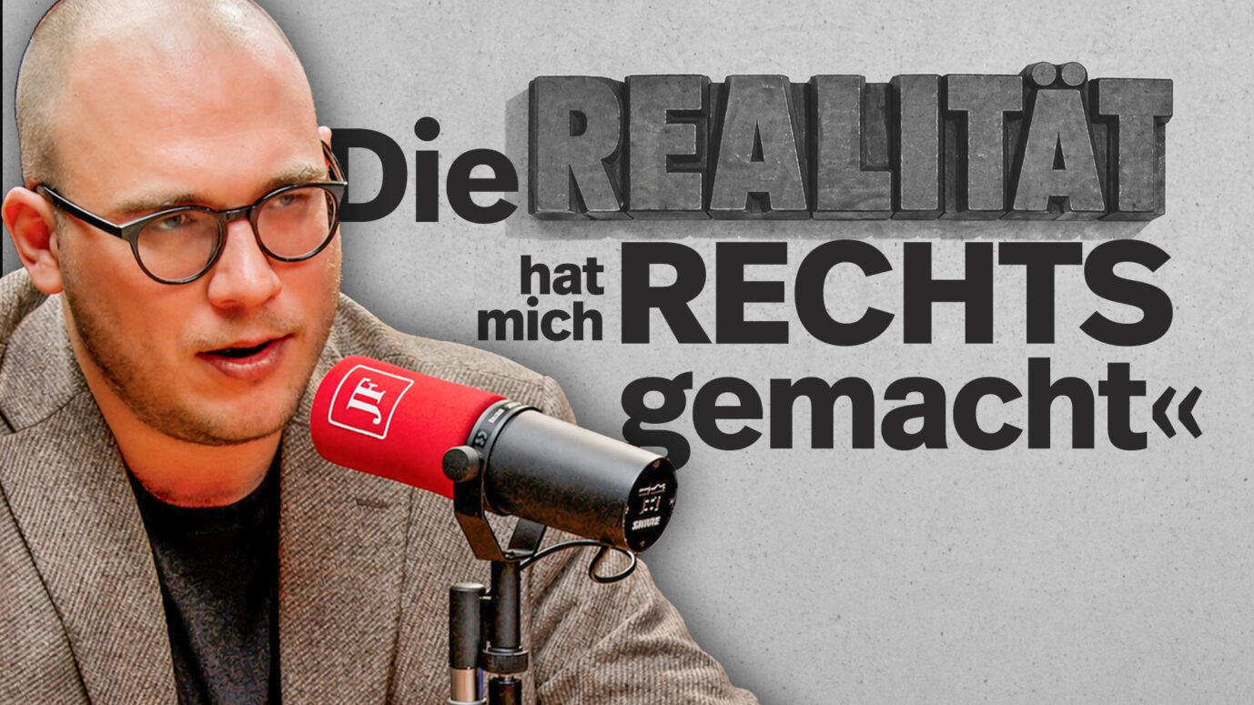 Das Bild zeigt Jan A. Karon, der mit der JUNGEN FREIHEIT über sein Buch „Bastardmoderne“ spricht.