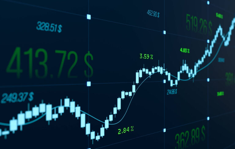 Chart im Aufwärtstrend. Wie überbewertet Tech-Riesen sein könnten.